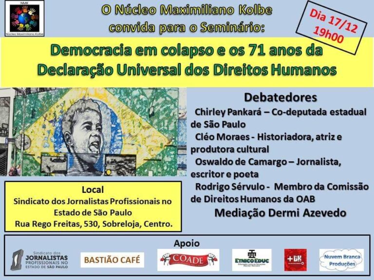 Seminário sobre democracia celebra 71 anos da Declaração Universal dos Direitos Humanos