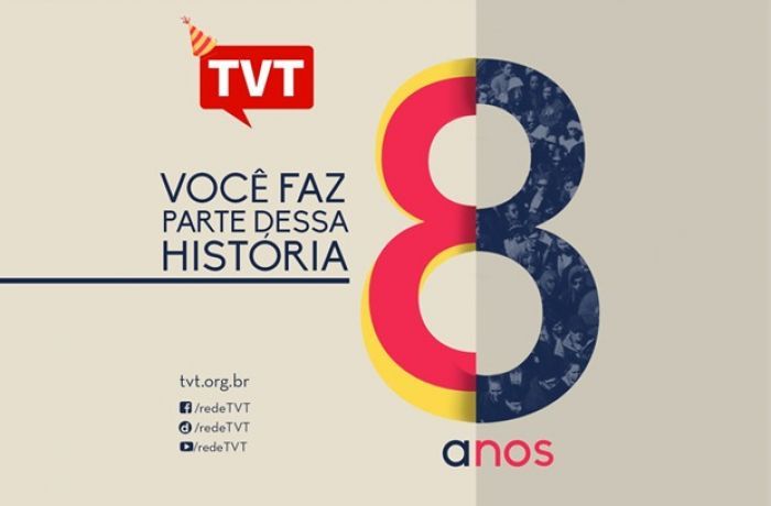 Com aumento de audiência, TVT comemora 8 anos