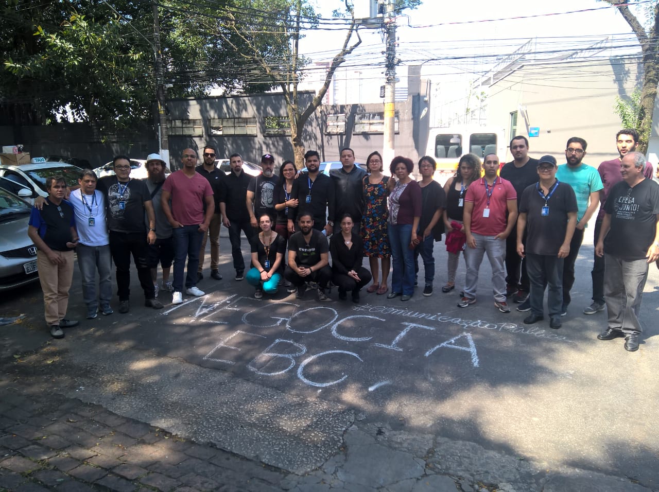 Trabalhadores protestam em defesa da EBC