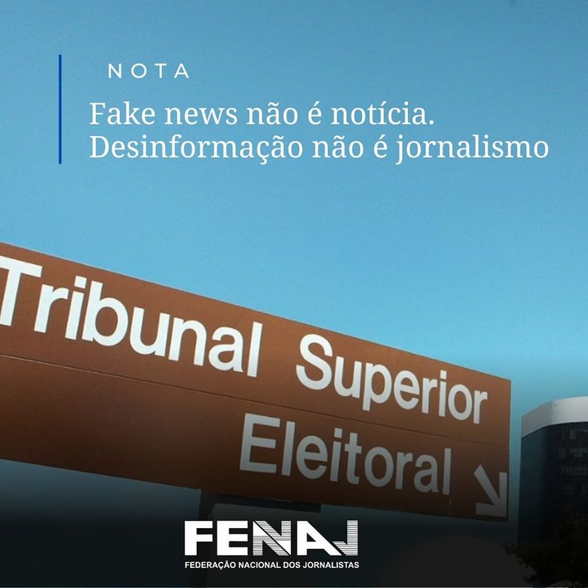 Fake news não é notícia. Desinformação não é jornalismo