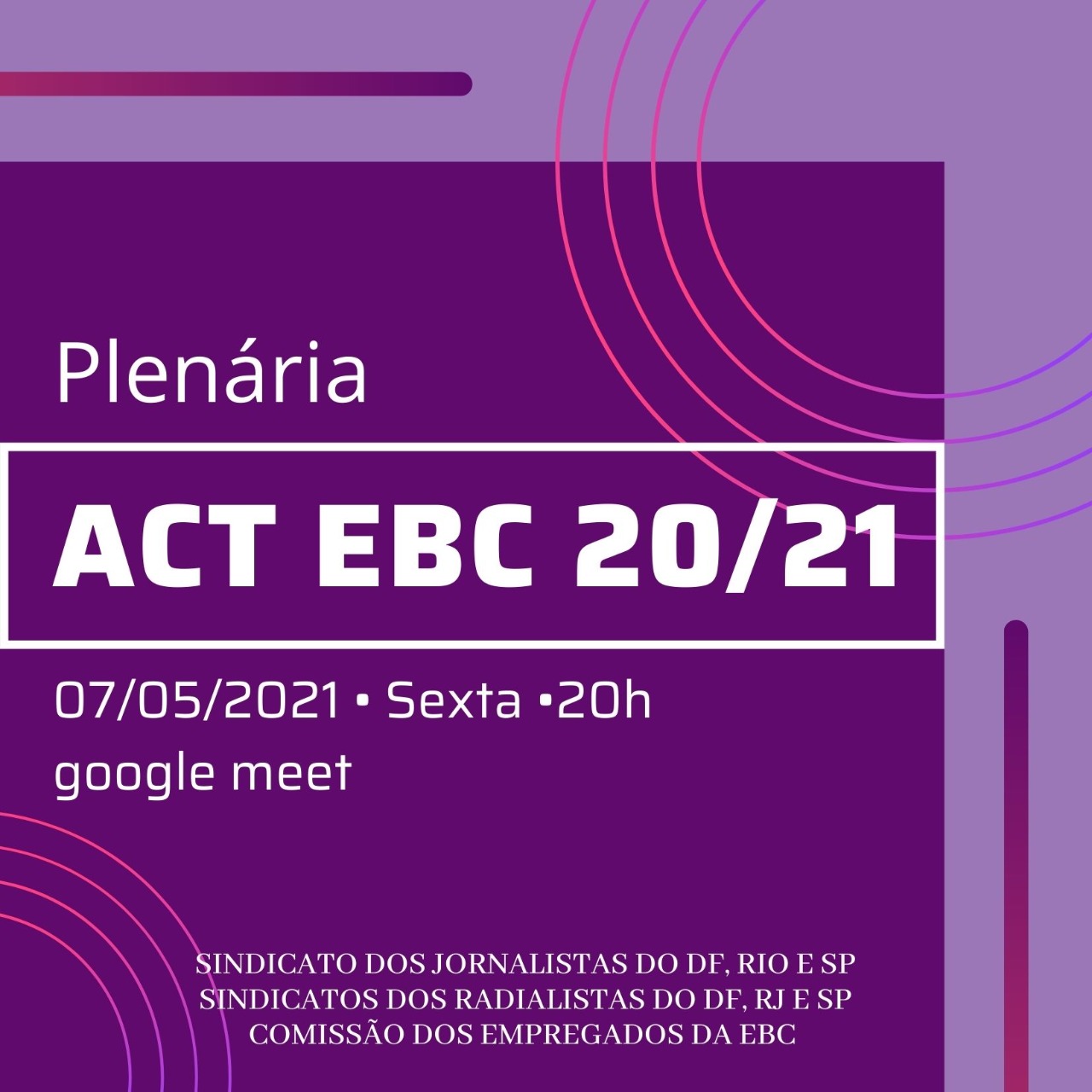 Sindicato convoca trabalhadores da EBC para plenária na sexta-feira (7)