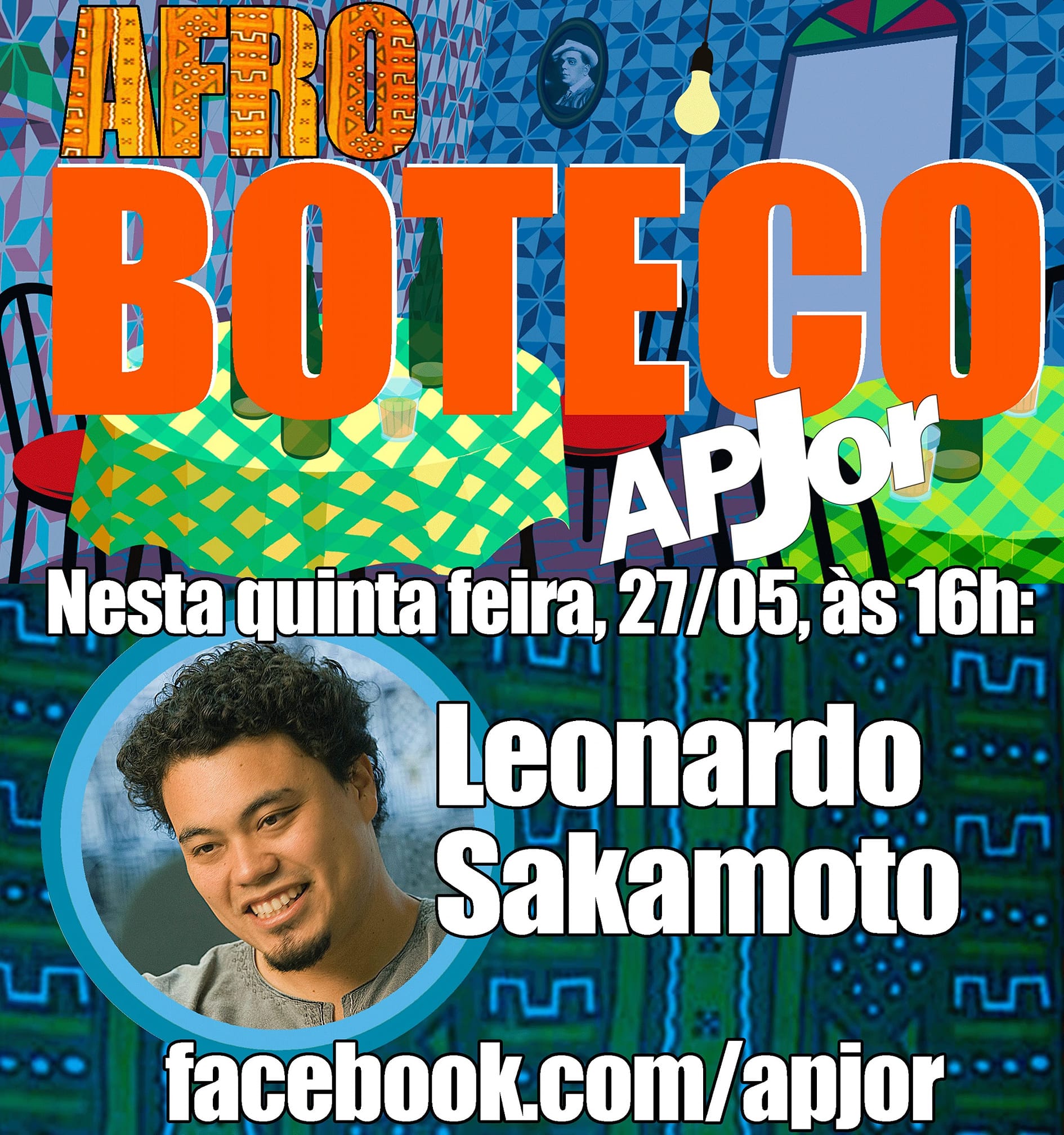 AFRO Boteco APJor reúne Flávio Carrança, Leonardo Sakamoto e Carla Sequeira