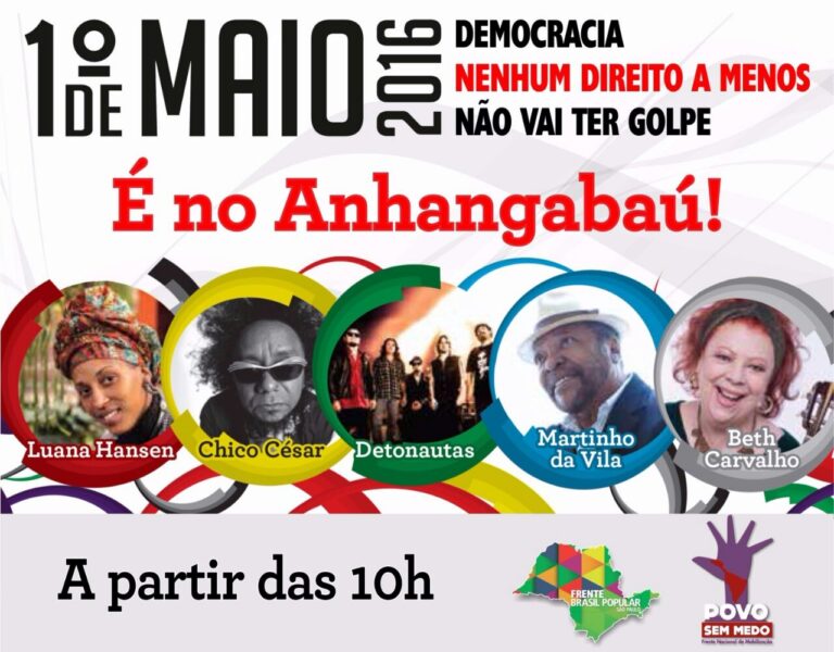 Sindicato apoia 1º de Maio contra o golpe