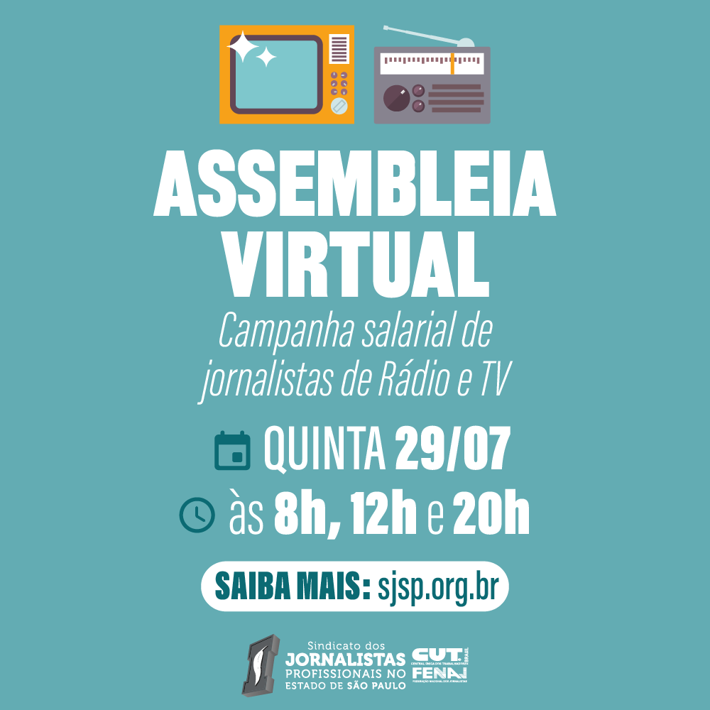 Rádio e TV: Sindicato dos Jornalistas e patronal realizam mais uma rodada de negociação nesta sexta-feira (23)