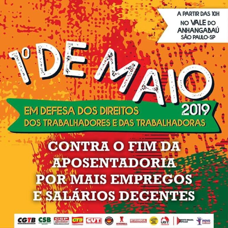 Sindicato chama jornalistas ao ato de 1º de Maio, em defesa da Previdência