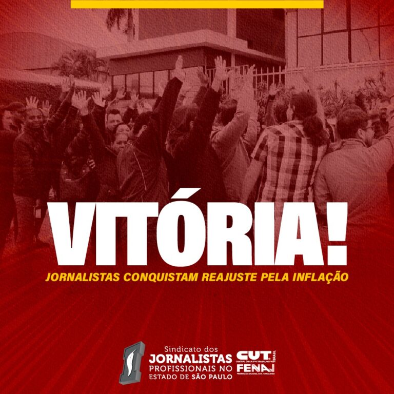 Vitória: Jornalistas da capital conquistam reajuste pela inflação após seis meses de negociação