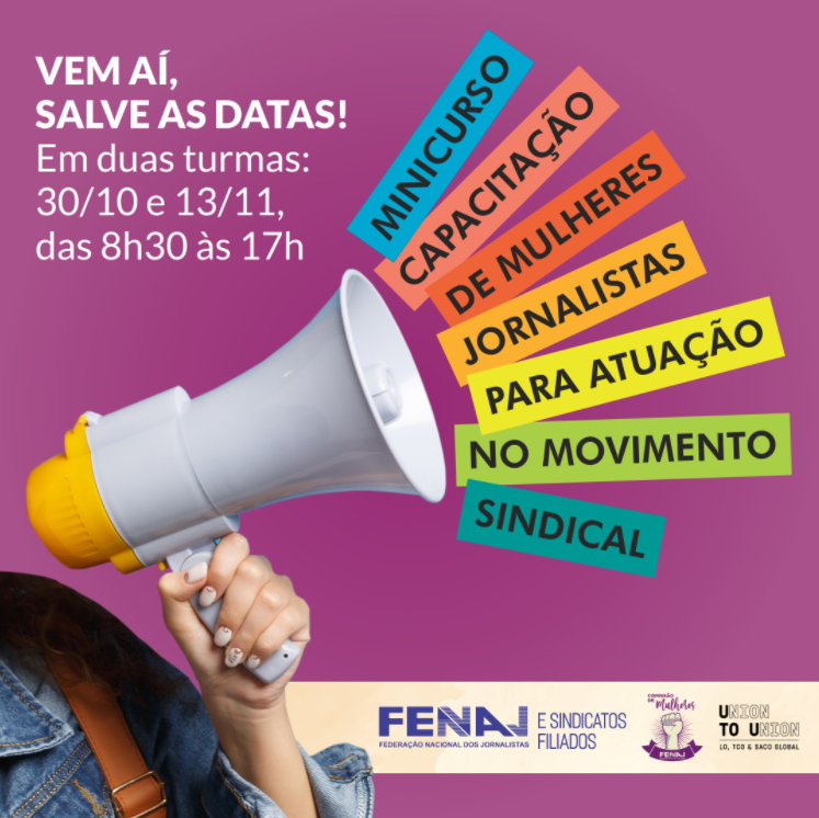 Capacitação para jornalistas mulheres em jornalismo sindical é novo minicurso da FENAJ