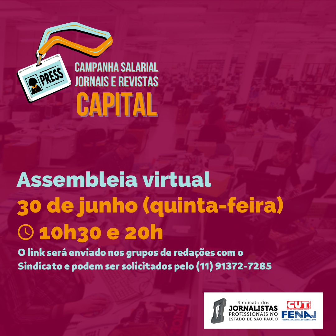 Patrões de jornais e revistas oferecem 6% de reajuste para salários abaixo do piso, prejudicam cláusula de PLR e atacam a organização sindical