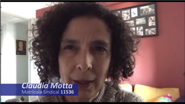 Cláudia Motta: “Participe do Sindicato dos Jornalistas. Sindicalize-se!”