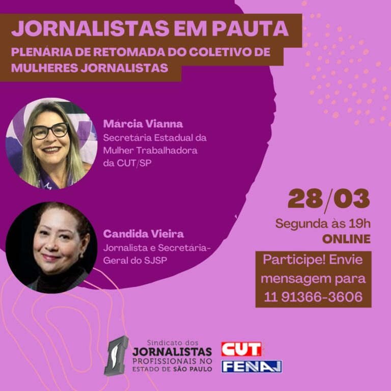 Sindicato realiza plenária de retomada do Coletivo de Mulheres Jornalistas