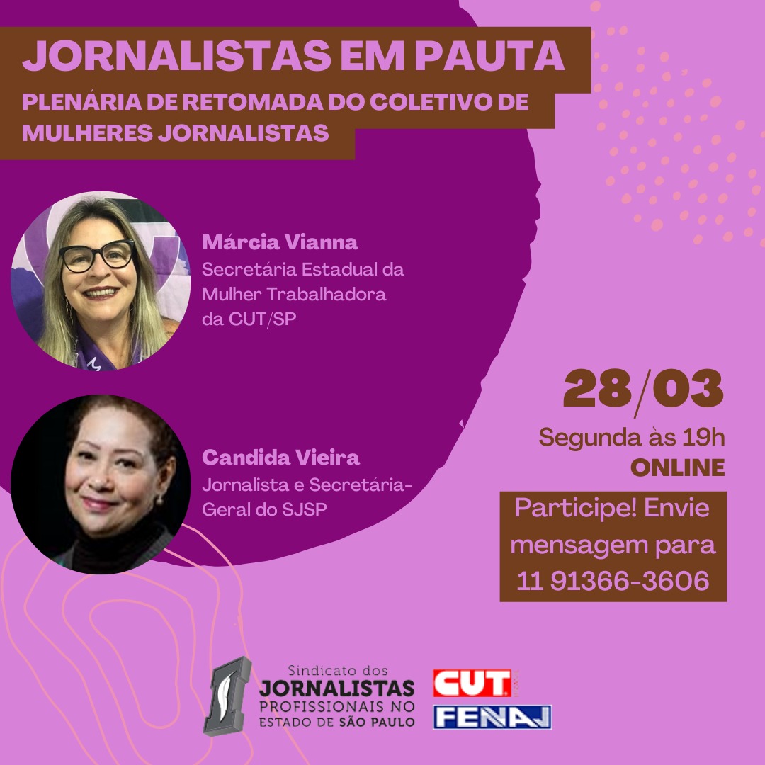 Sindicato realiza plenária de retomada do Coletivo de Mulheres Jornalistas