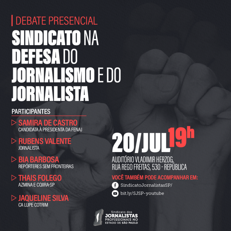 Sindicato debate violência contra jornalistas e a organização da categoria