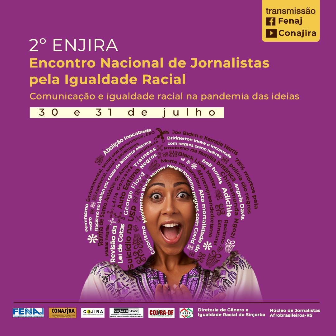 Jornalistas em defesa da igualdade racial realizam webinário sobre comunicação e racismo