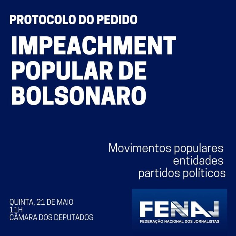 Câmara recebe primeiro pedido coletivo de impeachment de Bolsonaro