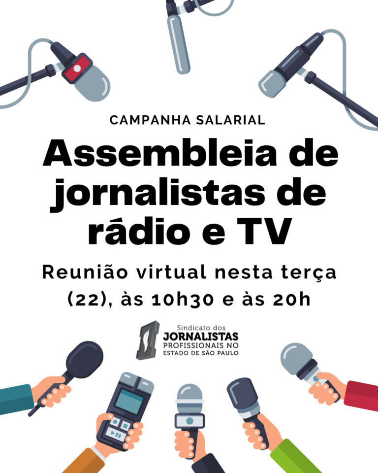 Empresas de Rádio e TV propõem 4% de reajuste. SJSP chama assembleia