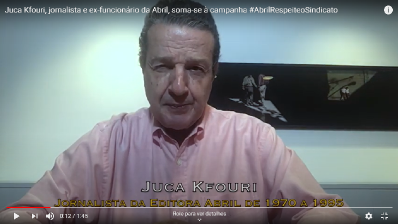 Jornalista e ex-funcionário da Abril, Juca Kfouri soma-se à campanha #AbrilRespeiteoSindicato