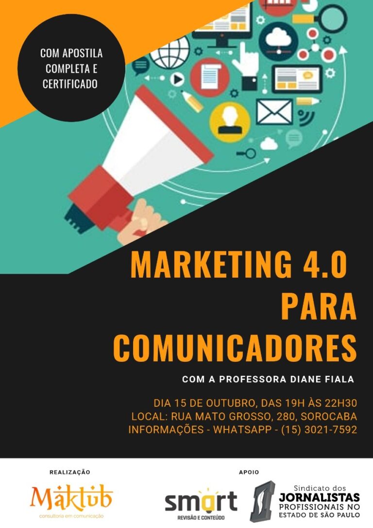 Sindicato dos Jornalistas firma parceria para oferecer curso de Marketing 4.0 para Comunicadores