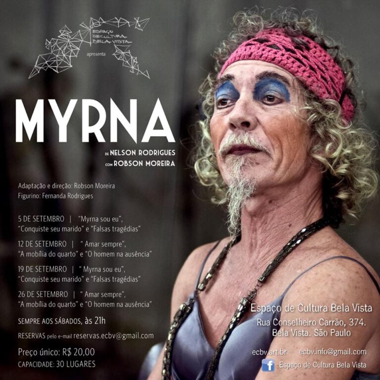 Ex-presidente do Sindicato, Robson Moreira, encena Myrna em espetáculo teatral