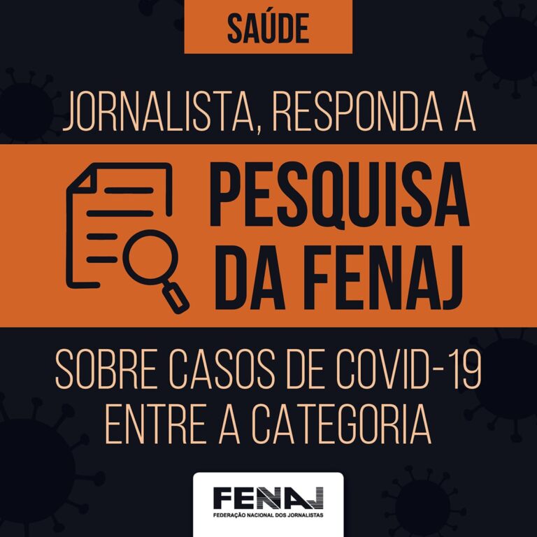 Covid: envie informações de contágio à FENAJ e ao Sindicato