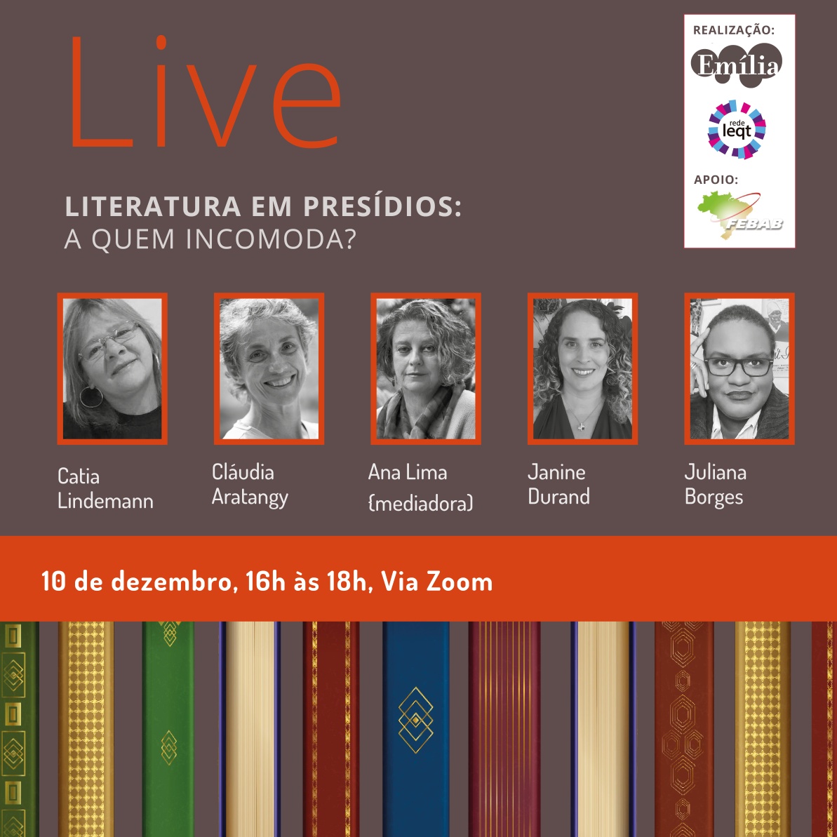 Rede LEQT promove a live ‘Literatura nos Presídios: a quem incomoda?’ nesta sexta-feira (10). Participe!