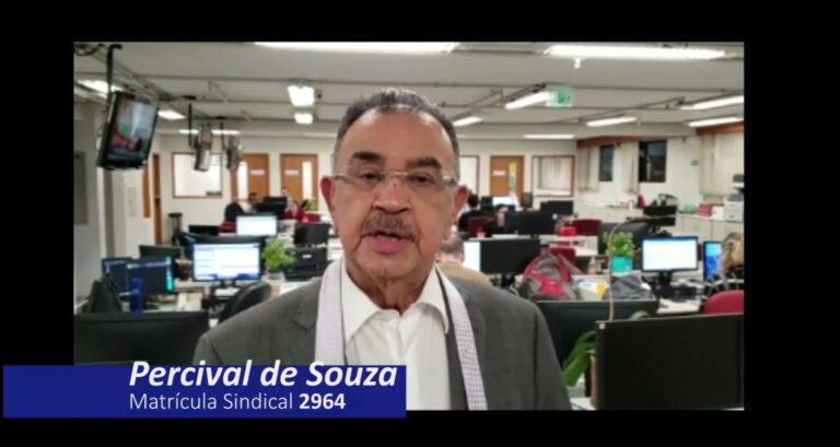 Percival de Souza: “É muito importante que você, jornalista profissional, faça a sua filiação ao Sindicato. Isso é muito importante para a nossa categoria”