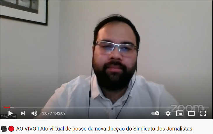 “O Sindicato somos nós” diz Thiago Tanji durante a posse da nova diretoria do Sindicato