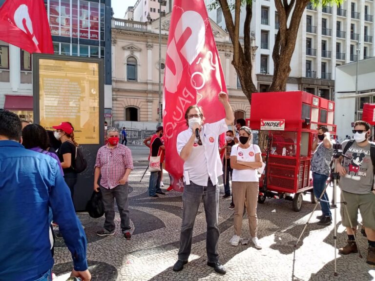 Sindicato dos Jornalistas no Estado de São Paulo participa de ato contra reforma administrativa