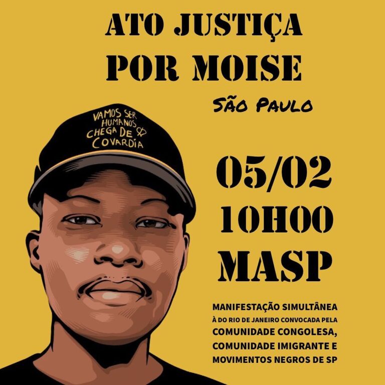 SJSP convoca jornalistas para ato de justiça por Moïse 