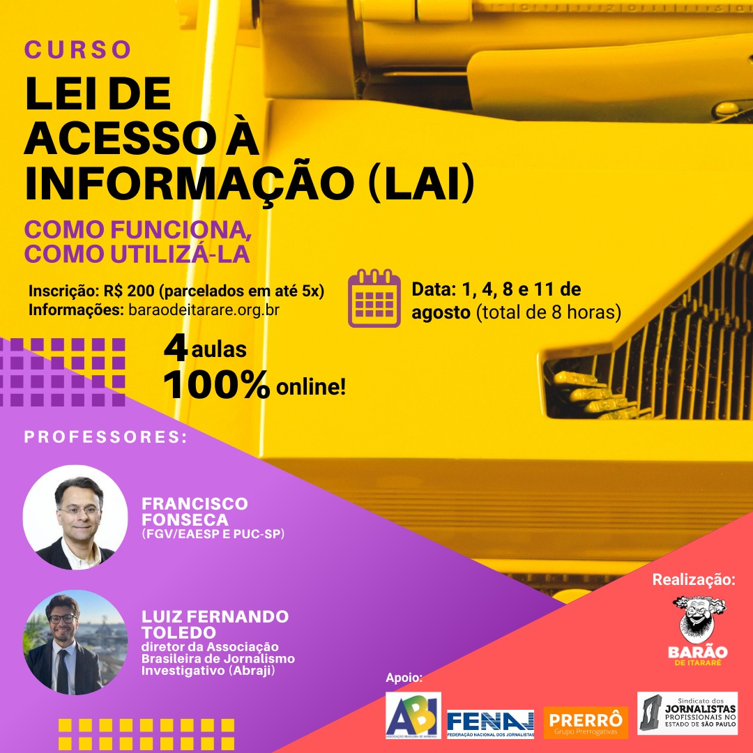 Curso online aborda como funciona e como utilizar a Lei de Acesso à Informação