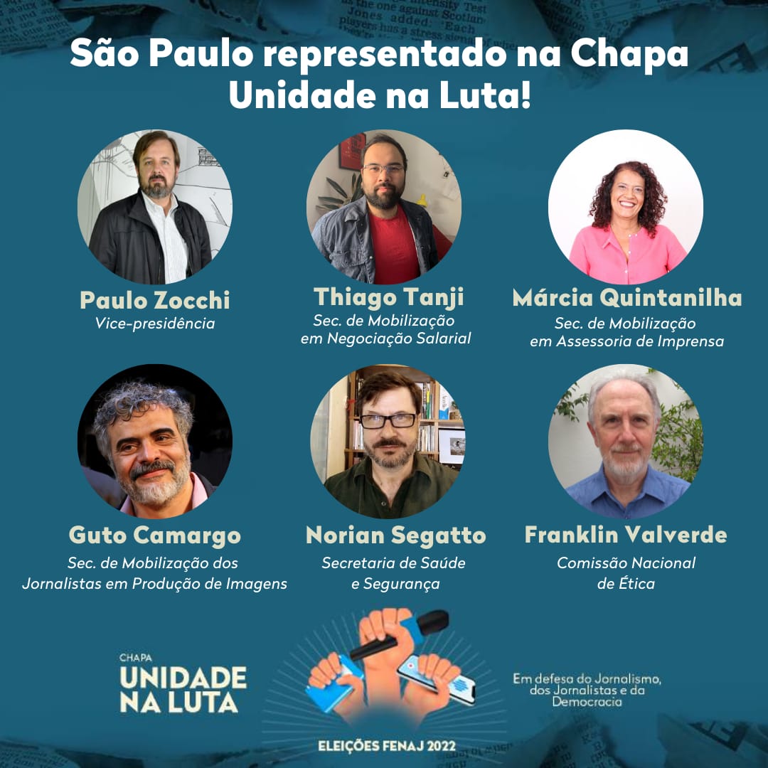 Eleições da Fenaj: quem são os representantes de São Paulo na única chapa inscrita