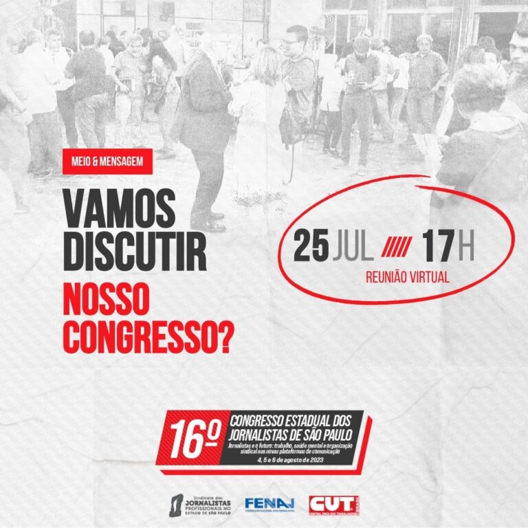 Congresso Estadual de Jornalistas: redação da Meio & Mensagem fará reunião