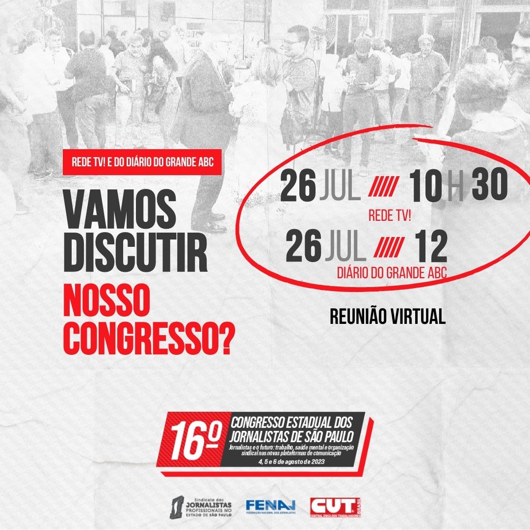 Redações da Rede TV! e do Diário do Grande ABC discutem Congresso Estadual