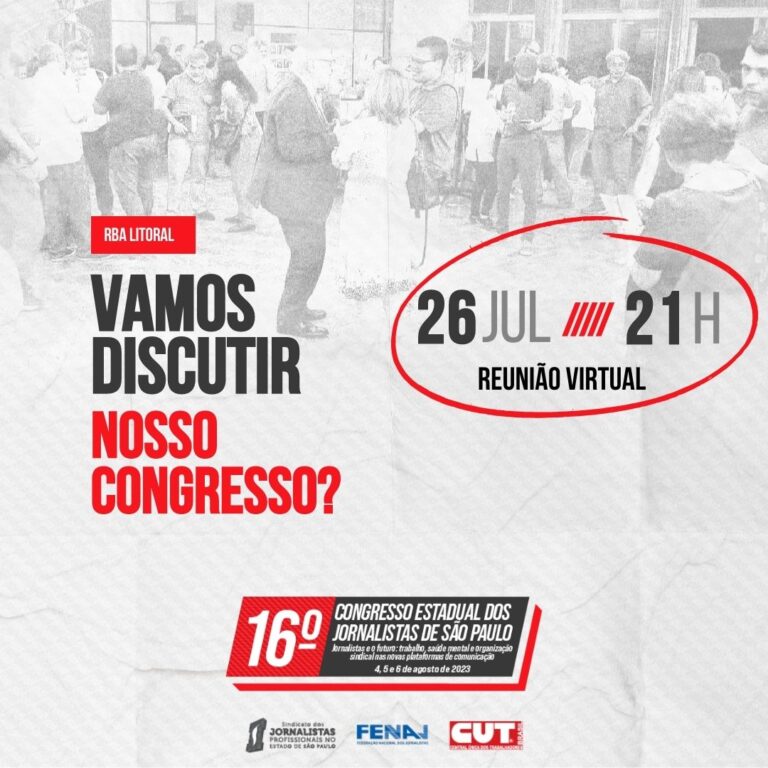 Jornalistas da rádio RBA Litoral têm reunião virtual para discutir o Congresso Estadual