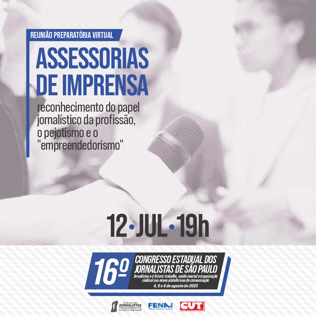 Reunião debaterá o papel jornalístico da assessoria de imprensa nesta quarta