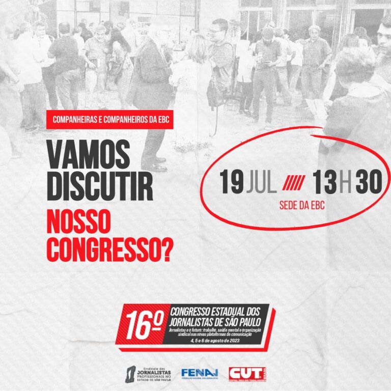 Congresso Estadual de Jornalistas: jornalistas da EBC terão reunião