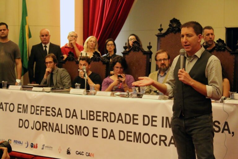 Ato em defesa da liberdade de imprensa, do jornalismo e da democracia