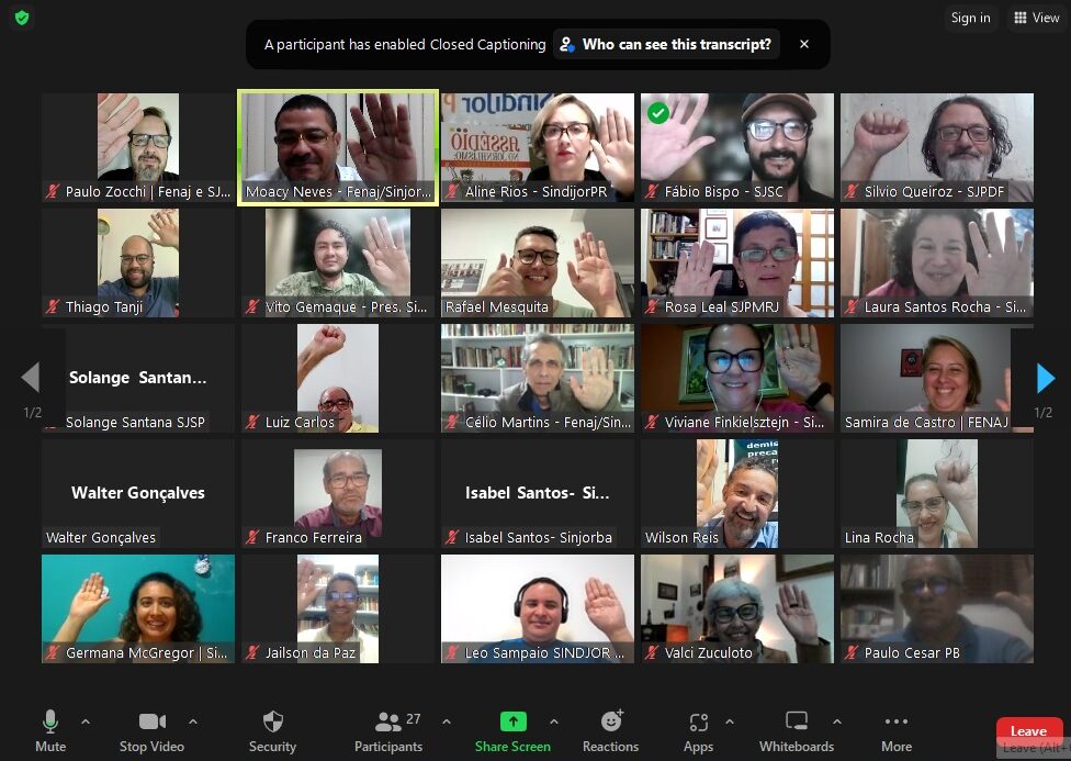 Plenária sindical aprova construção de Campanha Salarial Nacional Unificada dos Jornalistas para 2024