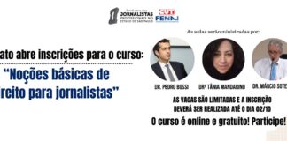 “Noções básicas de Direito para jornalistas” ─ abertas as inscrições para minicurso gratuito e com vagas limitadas!
