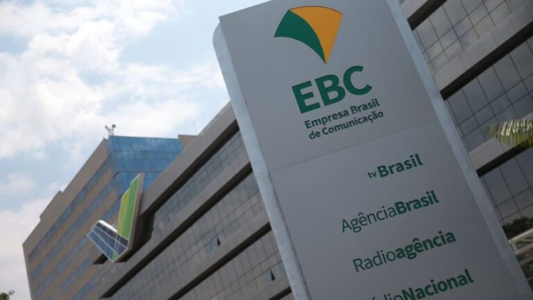 Fachada da sede da EBC em Brasília.