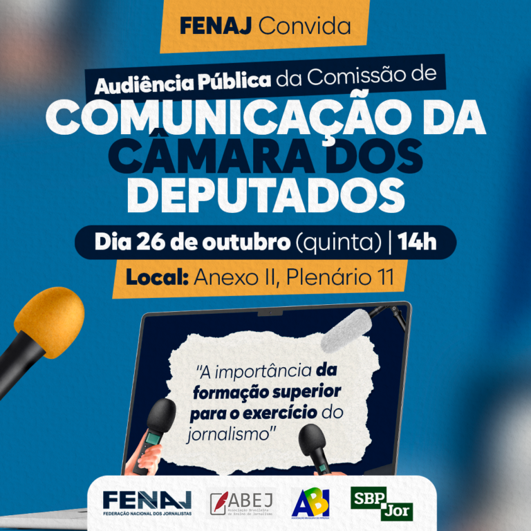 Audiência Pública na Câmara dos Deputados debaterá a importância da formação superior em Jornalismo