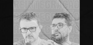 Ato em defesa da organização sindical e pela reintegração dos diretores do SJSP Sandro Thadeu e Sérgio Pais