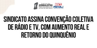 Sindicato assina Convenção Coletiva de Rádio e TV, com aumento real e retorno do Quinquênio