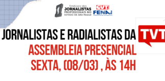 CONVOCAÇÃO DE ASSEMBLEIA DOS TRABALHADORES RADIALISTAS E JORNALISTAS DA EMPRESA TVT
