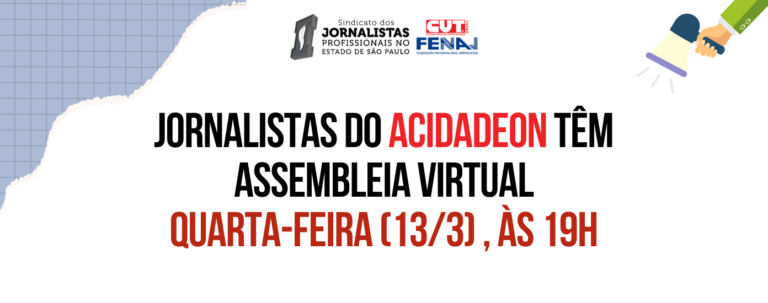Jornalistas do ACidadeOn têm assembleia na quarta-feira