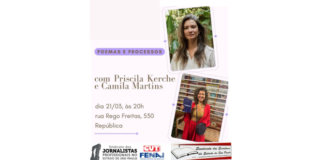 Auditório Vladimir Herzog recebe “Poema e processos” com e Priscila Kerche e Camila Martins