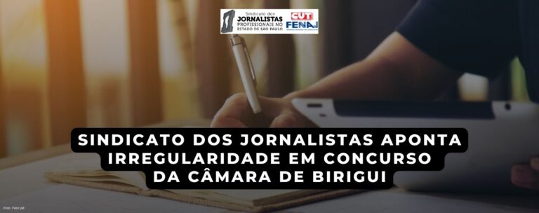Sindicato dos Jornalistas aponta irregularidade em concurso da Câmara de Birigui. Foto: freepik
