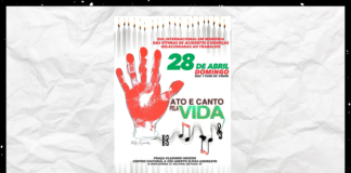 Ato e Canto Pela Vida acontece no próximo domingo (28)