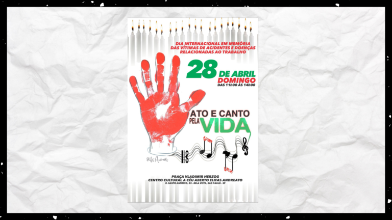 Ato e Canto Pela Vida acontece no próximo domingo (28)