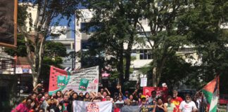 Em São Bernardo, Comitê Unificado do ABC realizou ato contra o genocídio em Gaza e em defesa da Palestina livre Foto: Comitê Regional Unificado do ABC em Defesa da Palestina