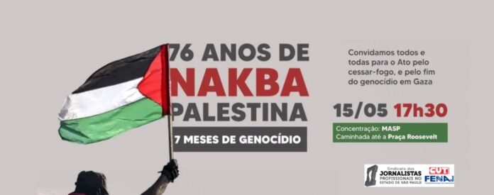 Ato pelo fim do genocídio em Gaza